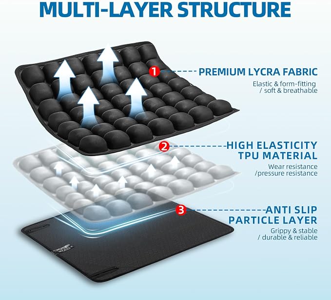 Inflatable Seat Cushion with Press-to-Inflate Design, Airplane Seat Cushion - Image 4