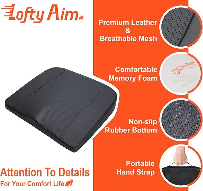 Lofty Aim Car Seat Cushion, Comfort Memory Foam Car Cushions - Image 4