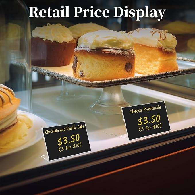 30 PCS Small Acrylic Sign Holder 2.36" X 1.57", Mini Acrylic Food Sign Labels - Image 3