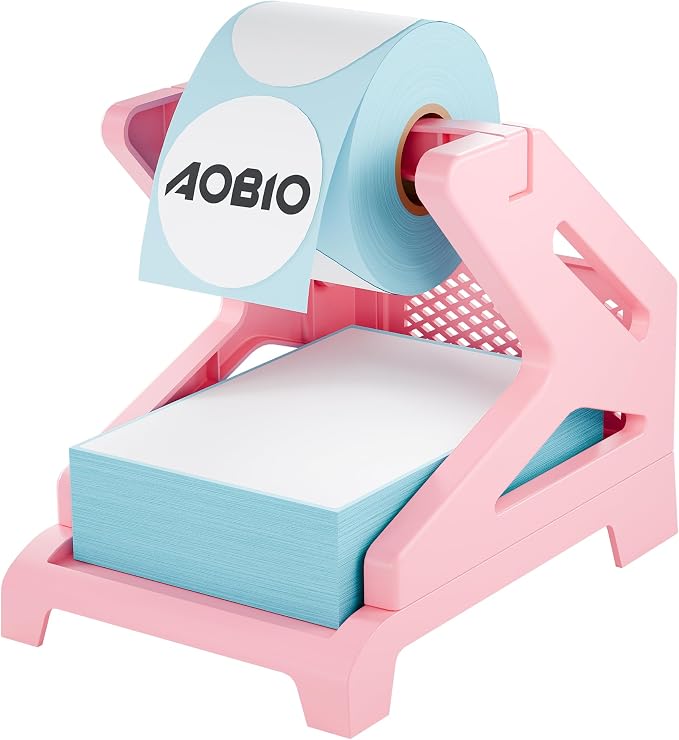Shipping Label Holder for Rolls and Fan-Fold Labels | accessory for label by AOBIO