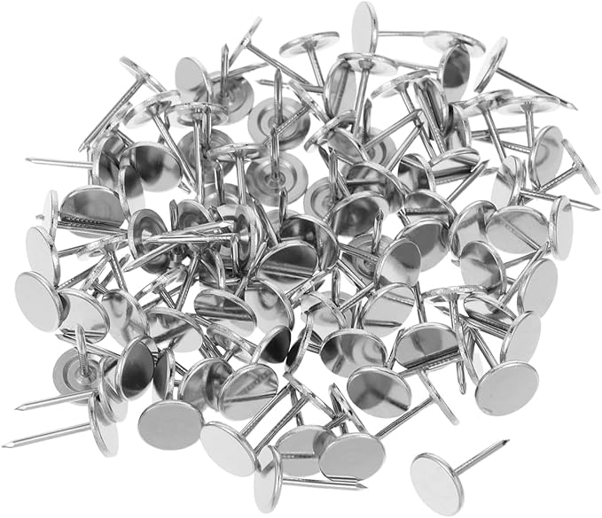 ULTECHNOVO 100pcs Flat Head Stainless Steel Upholstery Tacks Decorative by ULTECHNOVO