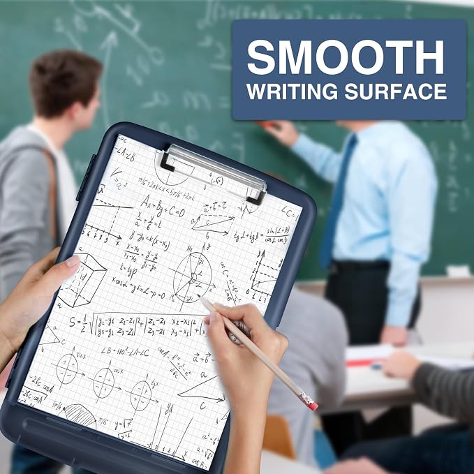 Sooez Clipboard with Storage, Clip Board 8.5 x 11 with Pen Holder, Plastic - Image 6