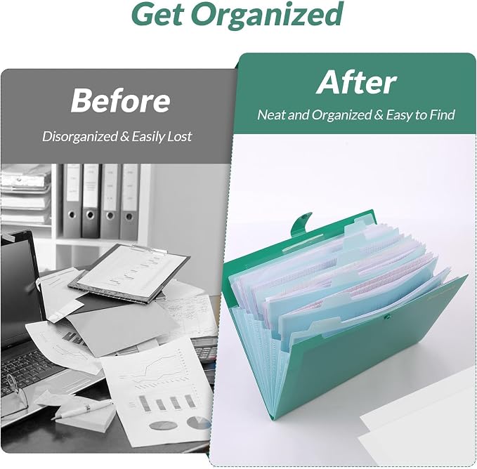 SKYDUE Expanding File Folder, Accordion File Organizer - Image 4