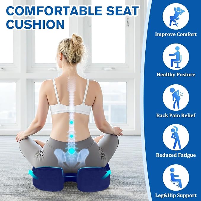 CushyOasis Seat Cushion, Gel Chair Cushions, Office Chair Cushions, Anti-Slip - Image 3