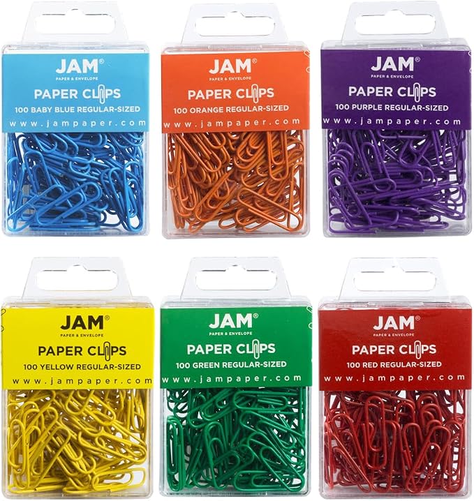 JAM PAPER Colorful Standard Paper Clips by JAMPaper