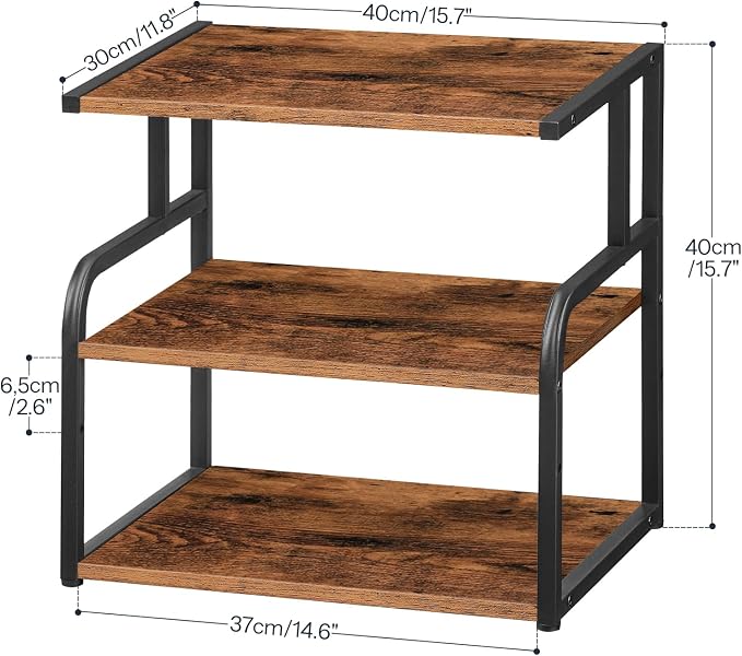 HOOBRO Printer Stand, 3-Tier Desktop Printer Table, Under Desk Printer Storage - Image 3