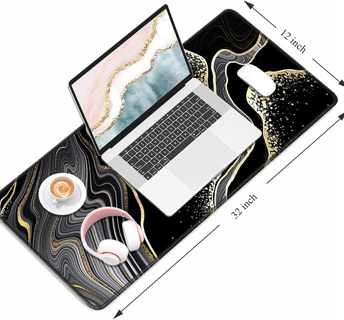 Auhoahsil Desk Pad, XL Extended Large Gaming Mouse Pad 31.5 x 11.8 Inch - Image 2