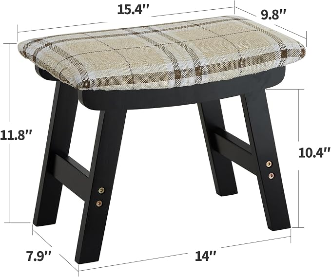 Foot Stool Ottoman Foot Rest Under Desk, Small Stool - Image 2