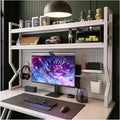 Desktop Hutch Bookshelf, Many Gifts, Metal Desktop Bookcase by Unknown