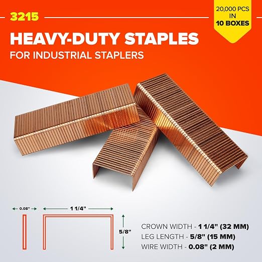 Heavy Duty Staples for CMB, ADCSY 19-32, 1 1/4" x 5/8" x 0.08" - Image 2
