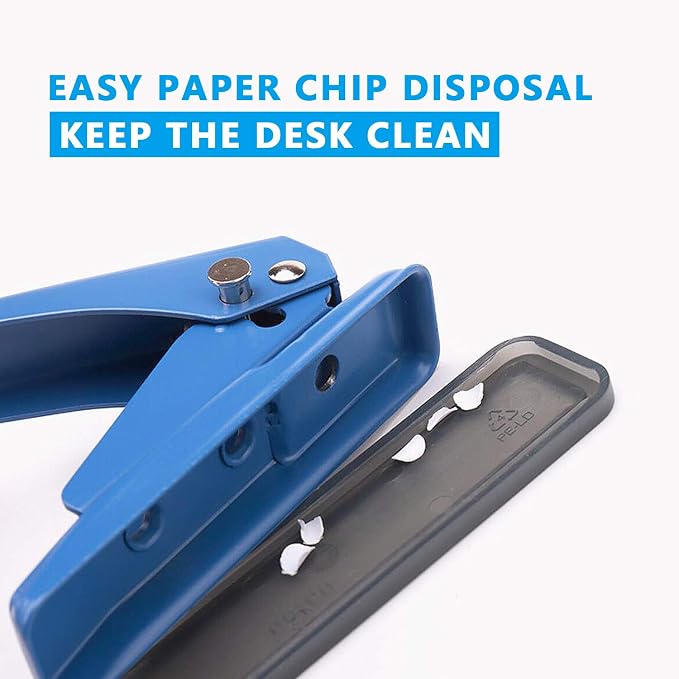 Single Hole Puncher, 1/4" Hole, 20 Sheet Capacity, 1 Pack | Metal Paper Punch - Image 5