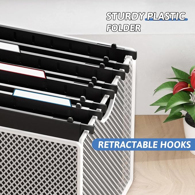 Plastic Extra Capacity Hanging File Folders, 6 Pack Heavy Duty 4" Expandable - Image 6