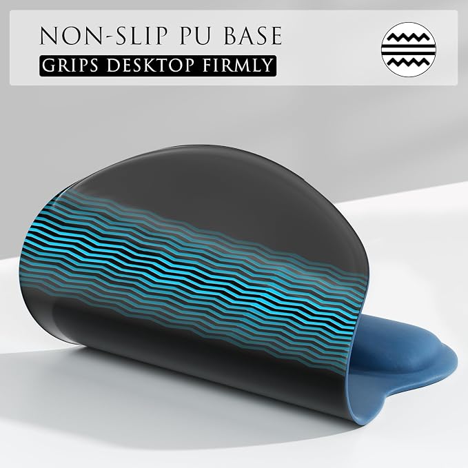 MROCO Ergonomic Mouse Pad with Gel Wrist Rest, 9.4 x 8.1 in, Gel Wrist Comfort - Image 6