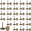 100 PCS Metal Thumb Tacks Push Pins, Heavy Duty Flat Head Thumbs Tag, by Bremorou