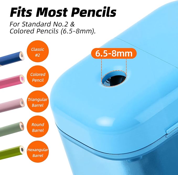 deli Electric Pencil Sharpener, Portable Pencil Sharpener - Image 3