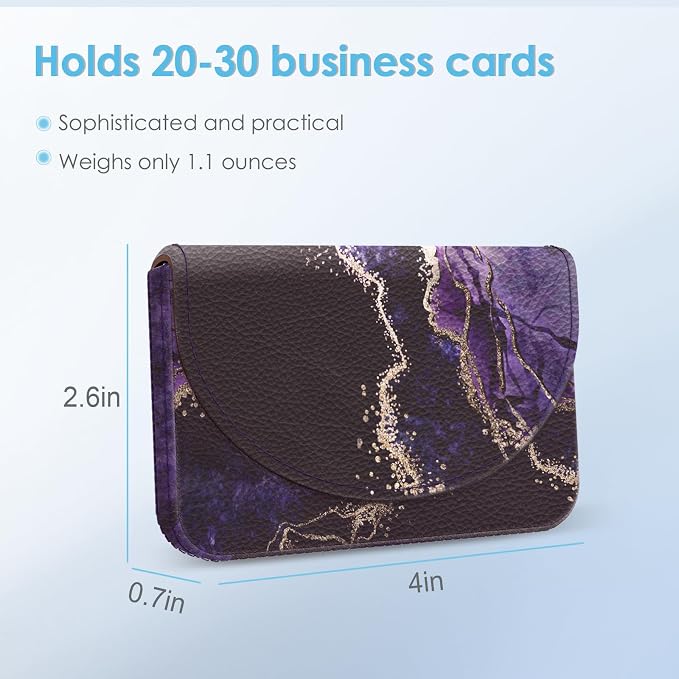 Business Card Holder，PU Leather Business Card Case Color Printing Pattern Card - Image 2