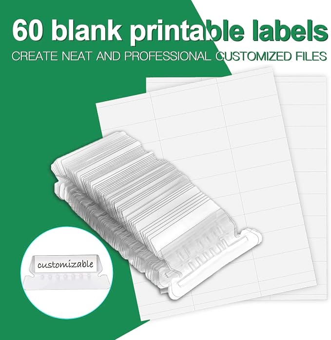HERKKA Hanging File Folders, 60 Pack Reinforced Letter Size Hanging Folders - Image 5