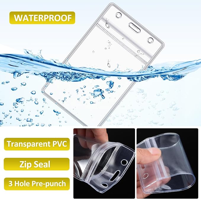 Marspark 100 Pcs ID Badge Holder - Image 7