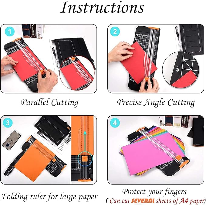 Evteck Paper Cutter 12 Inch Paper Trimmer Slider Crafting Scrapbooking Supplies - Image 5