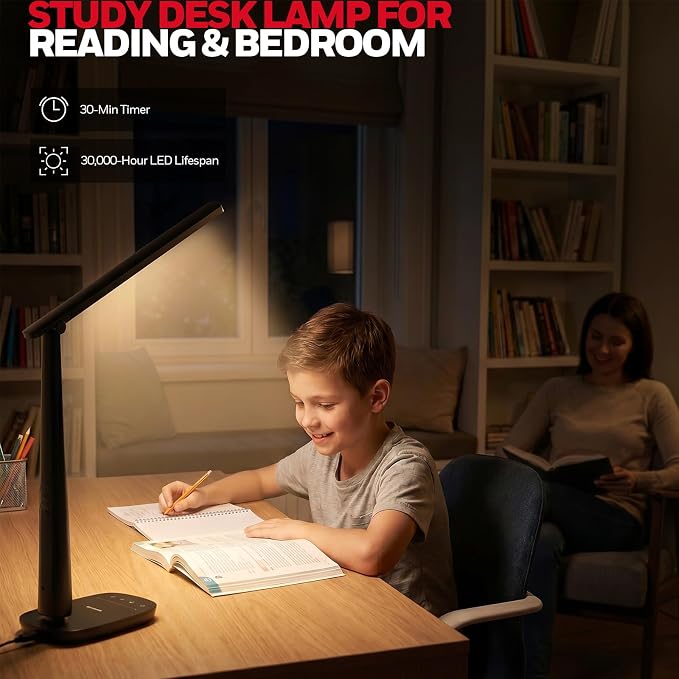 Honeywell LED Desk Lamp for Home Office, Eye-Caring Dimmable Reading Light - Image 7