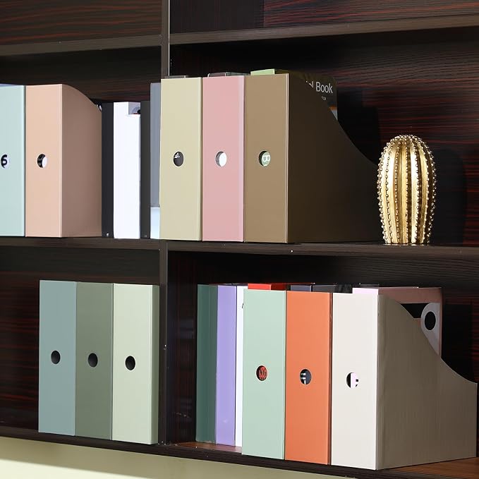 Colarr 24 Pcs Cardboard Magazine Holders 12 Colors Magazine Storage Box - Image 5