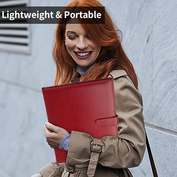 Professional Padfolio with Clipboard, Faux Leather Portfolio Folder Binder - Image 3