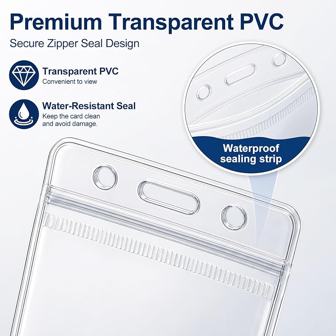 1200 Pack Badge Holder, Plastic ID Badge Holder, 2.5" x 3.8" Vertical Name Tag - Image 5