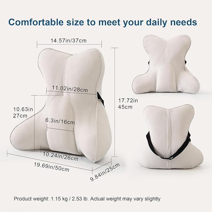 Lumbar Support Pillow – Multi-Functional Ergonomic Back Cushion - Image 2