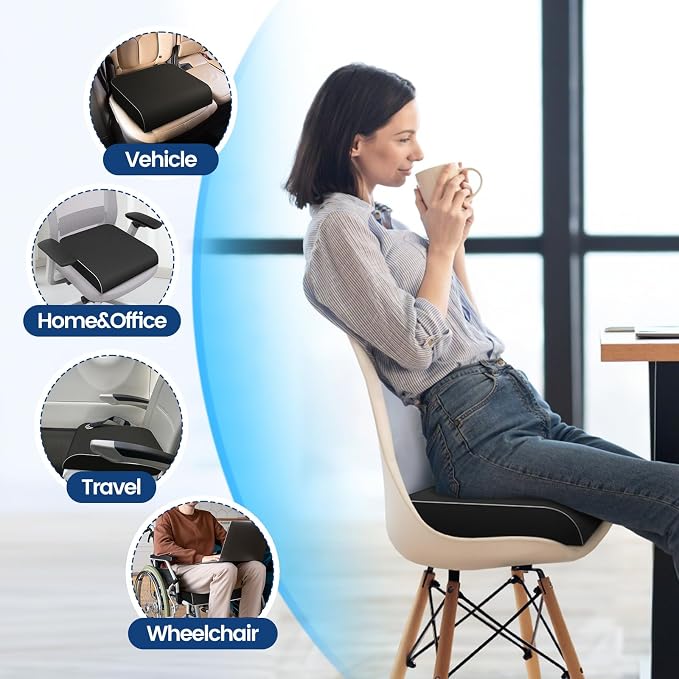 SweetSlubr Seat Cushion for Tailbone Pain Relief, Office Chair Cushion - Image 6