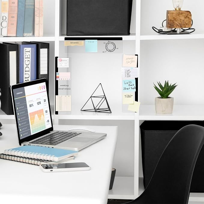 DOLLAR BOSS 3 Pcs 11" x 3.1" Transparent Acrylic Monitor Memo Board | Computer - Image 7