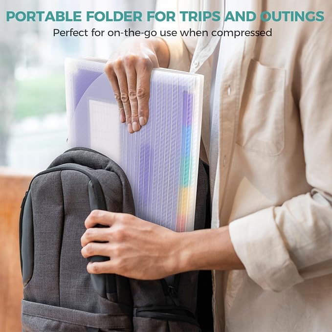 SKYDUE Accordion File Organizer, Expanding File Folder - Image 5
