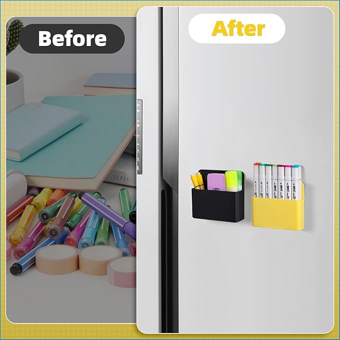 Magnetic Dry Erase Marker Holder, Magnetic Pen Holder Whiteboard Pen Holder Dry - Image 3