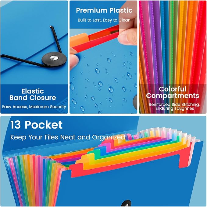 13 Pocket Accordion File Organizer - Image 3