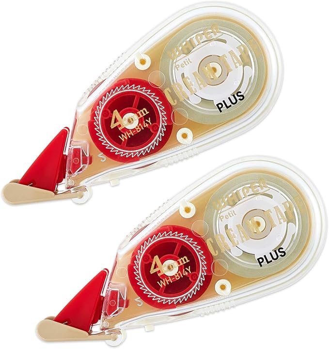 PLUS WH-814Y Correction Tape, Cream Tape, 0.2 inches, 51-642 x 2 by Plus