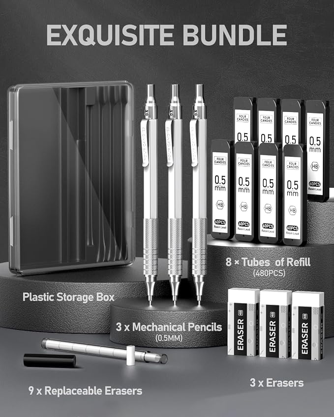 Four Candies 0.5mm Mechanical Pencil Set - Image 4