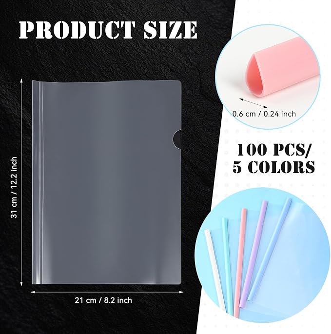 Mimorou 100 Pcs Clear Report Cover - Image 2