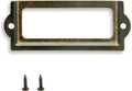 Antique Label Holder, 3.3 Inch, Office File Cabinet Shelves Drawer, Name Card by Rierdge