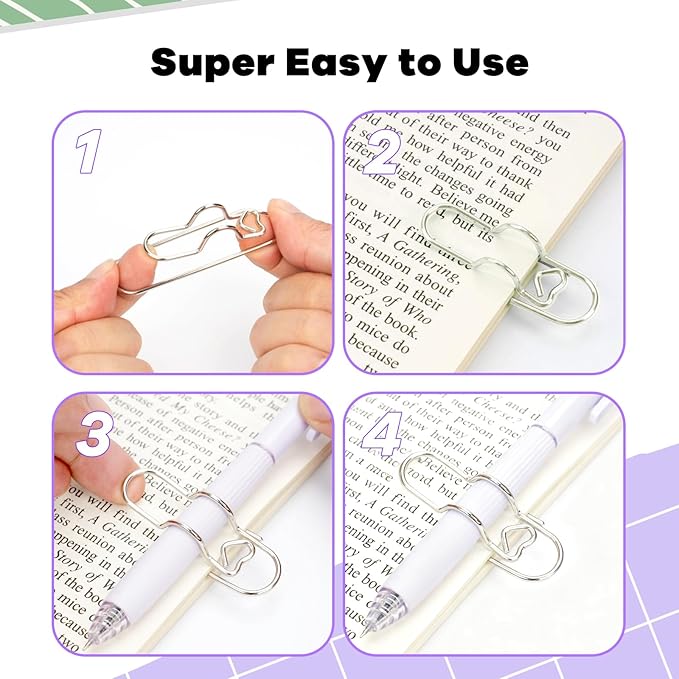 Paper Clip Pen Holder, Oversized Paperclips Metal Pen Clips - Image 6