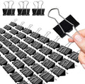 Black Binder Clips, 72 Pack, Non-Standard 41mm, 1.6 Inch, Large Clips, Capacity by Makanu
