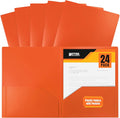 Better Office Products Heavyweight Plastic 2 Pocket Portfolio Folder, Letter by BetterOfficeProducts