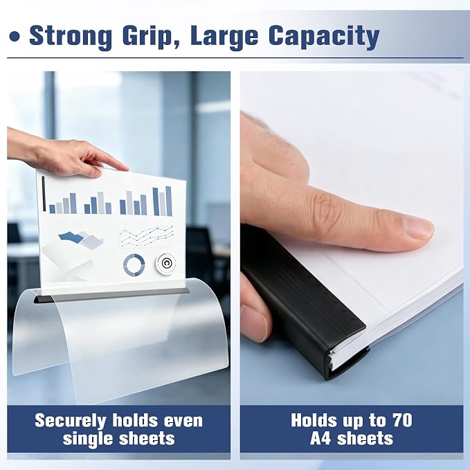 Report Covers with Sliding Bar 15 Packs Clear Report Covers Presentation Folders - Image 4