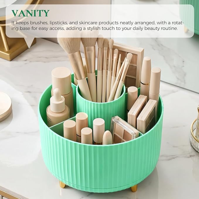 KONVINIT Pencil Pen Holder for Desk, 5 Slots 360-Degree Rotating Desktop - Image 5