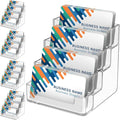 MaxGear Acrylic Business Card Holder, 320 Cards Capacity, 4 Pocket, 4 Pack | by MaxGear