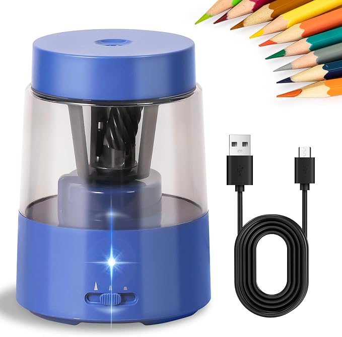 ZMOL Electric Rechargeable Pencil Sharpener, Automatic Pencil Sharpeners by ZMOL