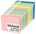 50-Pack Morandi Hanging File Folders, Letter Size by Jowaia