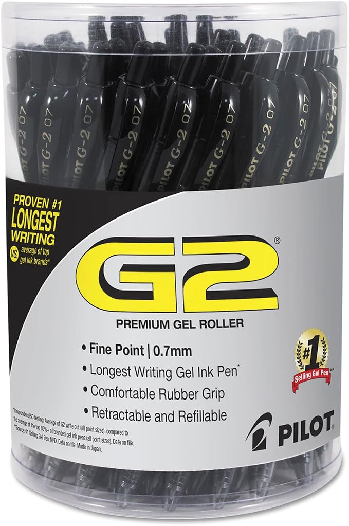 Pilot G2 Premium Gel Roller Pen, Retractable and Refillable, Fine Point 0.7 mm by PilotCorporationofAmerica