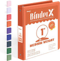 BinderX Extra Durable 3 Ring Binder, Round Rings 1 Inch Binder, Fits 175 Sheets by Sooez