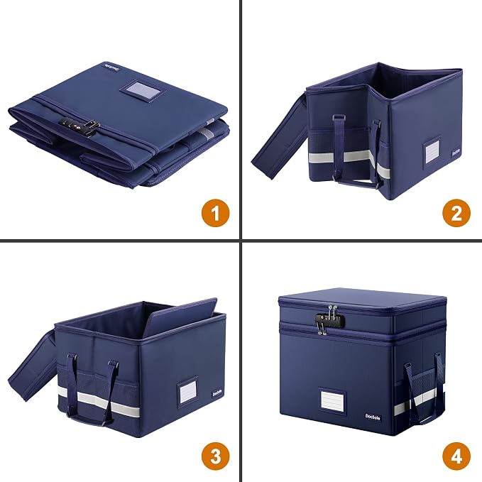 DocSafe File Box with Lock, Large Portable Home Office Filing Safe - Image 9