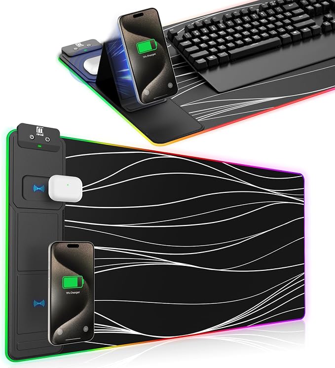 XXL Mouse Pad with Phone Holder by miroddi