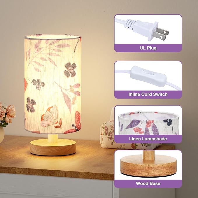 Fenmzee Butterfly Table Lamp for Bedroom - Image 2
